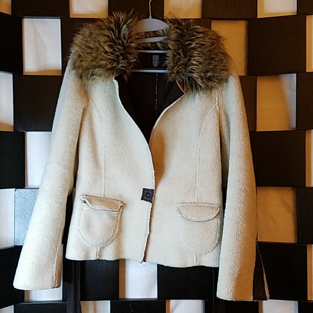 faux sheepskin coat
